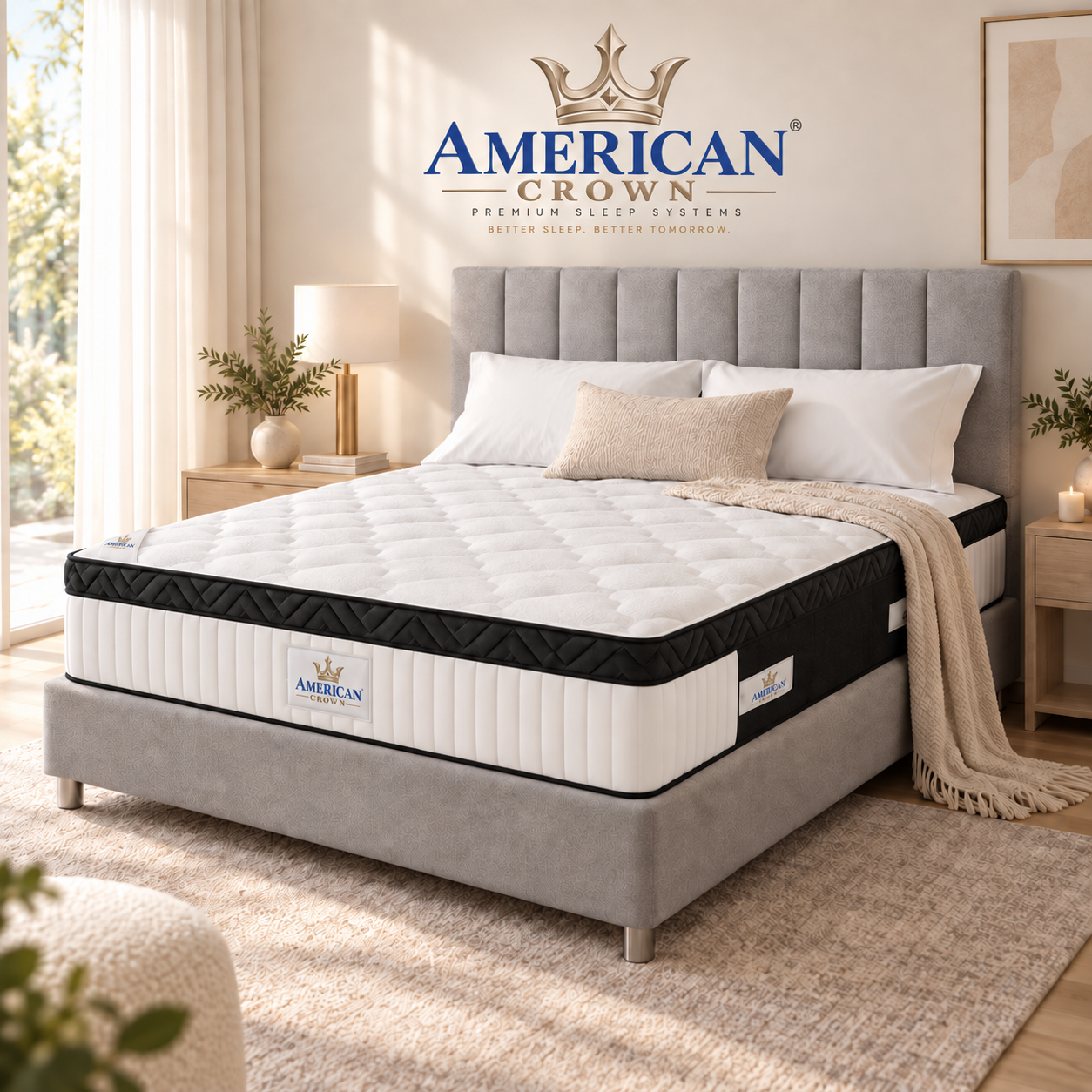 מזרן AMERICAN CROWN GOOD MORNING 28 – ויסקו וקפיצי Pocket מבודדים