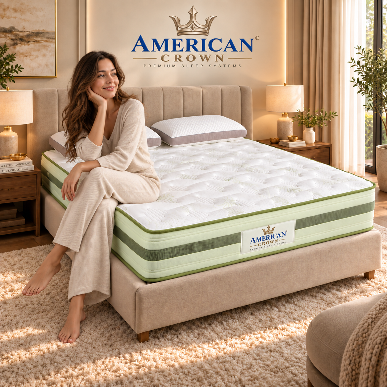 מזרן AMERICAN CROWN וינטולט 25 – לטקס ללא קפיצים