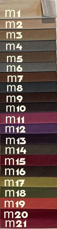 מניפת ריפוד מקורית סדרת M — קודים 1 עד 21